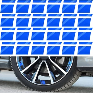 24 Pcs Wheel Rims Decal Stripes Reflective Car Stickers Wheel Hub Stickers Autom - Picture 1 of 12