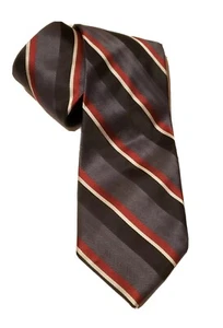 Herren Krawatte Kiesel Exklusive Kollektion Grau\Gestreift L 50" W 4" Gebraucht  - Bild 1 von 5