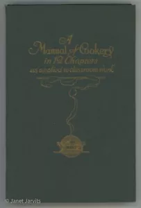 MANUAL OF COOKERY Classroom Cooking Manuals in special Procter & Gamble Binder - Foto 1 di 6