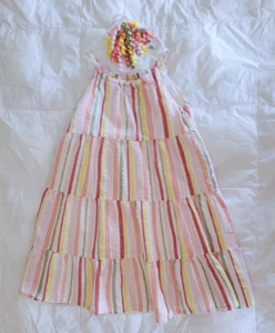 Gymboree Girls Fairytale Forest Striped Dress & Hair Elastic Set - Size 8 - Picture 1 of 6