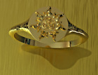 10K Yellow Gold Solid Sun Ring Signet