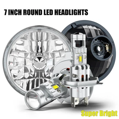 Par de faros LED redondos de 7 pulgadas alto/bajo para Ford Falcon sedán entrega 1961-1965 Foto 1 de 4