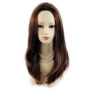 Wiwigs® Wunderschöne Lange Hellbraun Haut Top Gerade Damen Perücke UK - Bild 1 von 4