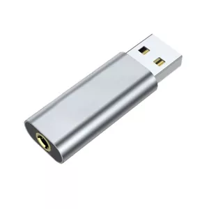 USB Audio Adapter USB to Audio Sound Card Adapter 3.5mm Audio Adapter Metal - Afbeelding 1 van 7