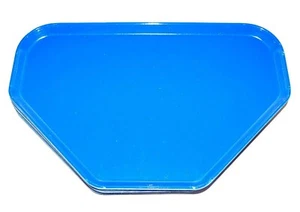Lote de 2) Bandejas de almuerzo azules moldeadas de fibra de vidrio bandeja de servicio de alimentos 14 X 22 trapezoidales - Imagen 1 de 4