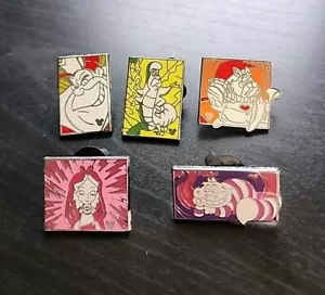 Disney 2011 Hidden Mickey Pin Alice In Wonderland Comics Series Set Of 5 - Picture 1 of 11