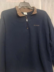 Columbia Pullover 1/4 Reißverschluss marineblau, lässig Herbst Winter Herren XL - Bild 1 von 8