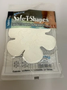 Calcomanías antideslizantes para bañera Compac Safe en formas de T diseño de margarita blanca (paquete de 14) - Imagen 1 de 2
