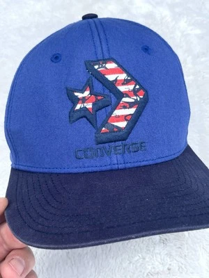 Gorra de béisbol Converse Cons SnapBack azul bandera americana lavada a mano OSFM Foto 1 de 4