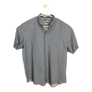 Johnnie-O Hangin Out Geometric Short Sleeve Button Front Shirt AOP Men’s XL - Picture 1 of 8