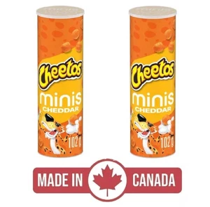 2-Pack Cheetos Minis Cheddar (102g) Snacks Crispy Tubes Canada Cheese Puffs Yum - Bild 1 von 2
