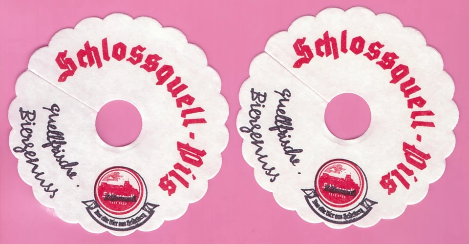 Pilsdeckchen Tropfdeckchen Schlossquell-Pils Heidelberg 2x - Bild 1 von 1