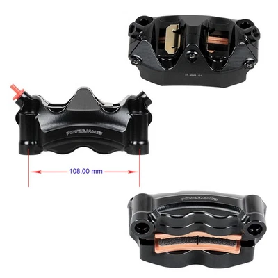 Pinza de freno de aluminio de 108 mm con 4 pistones para Harley 2000-más tarde Touring FLTRX Foto 1 de 4