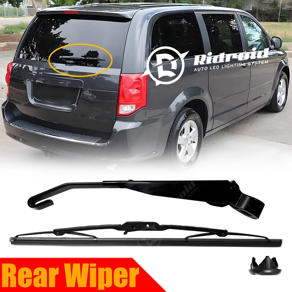 Rear Wiper Arm & Blade For CHRYSLER TOWN & COUNTRY DODGE GRAND CARAVAN 2008-2016 Foto 1 de 4