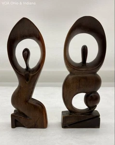 Two 8" Wooden Figures - Picture 1 of 7