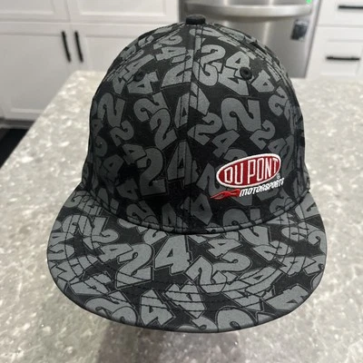 De colección NASCAR Jeff Gordon #24 Dupont Motorsports Sombrero Grande Negro AOP Foto 1 de 4