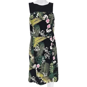 Adrianna Papell Tropical Island Kleid Schwarz Grün 14 Neu - Bild 1 von 9