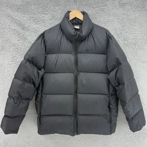 Nike Sportswear Club Quilted Duck Down Puffer Jacket Black Logo Men's Large - Picture 1 of 11