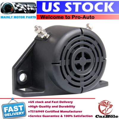CARBOLE 12V Universal Backup Warning Alarm 110dB Beeper Construction Truck Heavy Vehicle