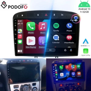 9" IPS Autoradio Für Peugeot 308 408 308SW Android 13 Apple CarPlay GPS NAV WIFI - Bild 1 von 15