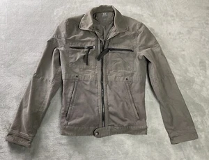 A/X Armani Exchange Zippered Jacket Gray Field Jacket Men’s Small Stitched Elbow - Picture 1 of 19