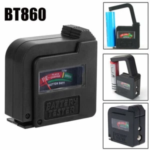 Universal Button AAA/AA/C/D/9V/1.5V Battery Volt Tester Checker BT-860 - Zdjęcie 1 z 6