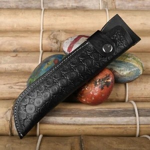 FITS UP TO 7” BLADE: 10" LONG HANDMADE LEATHER KNIFE SHEATH FOR FIXED BLADE - Imagen 1 de 12