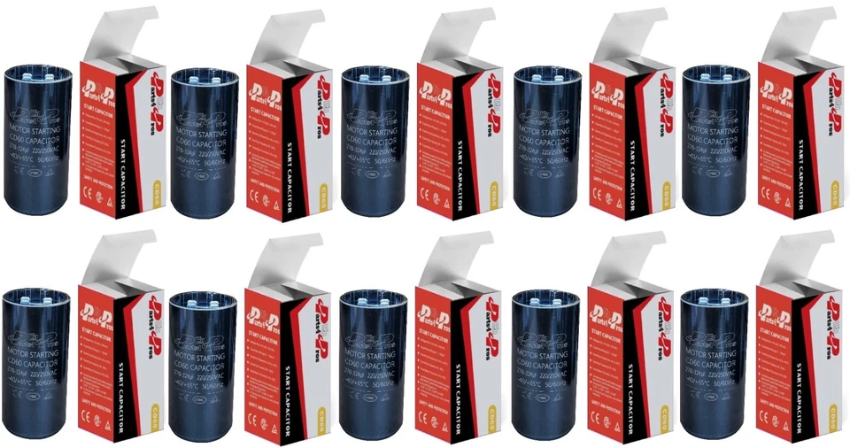 PARTS4PROS 270-324 uF MFD 220/250 VAC (10x) High Quality Motor Start Capacitor Round