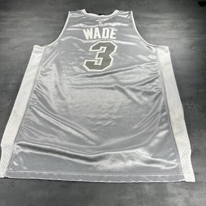 Vintage Reebok Dwyane Wade 3 Miami Heat Jersey Silver White Gray Men XL RARE - Picture 1 of 12
