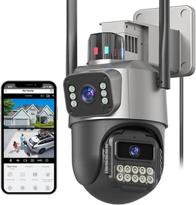 GUOANVISION 4K Security Camera Outdoor WiFi CCTV Camera Dual Lens PTZ S400 S300 - Picture 1 of 9