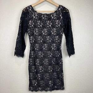 diane von furstenberg dvf zarita lace dress Black Size 2 - Picture 1 of 15