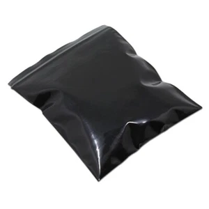 400mm x 500mm Grip Seal Resealable Reseal Zip Lock Poly Plastic Black Bags x500 - Picture 1 of 1
