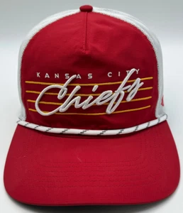 Sombrero de camionero para hombre 57 rojo/blanco Kansas City Chiefs Downburst enganche relajado OSFA - Imagen 1 de 5