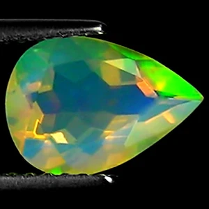 1.08 Ct Natural Ethiopian Faceted Opal Gemstone Multi Color Pear Cut - Picture 1 of 2