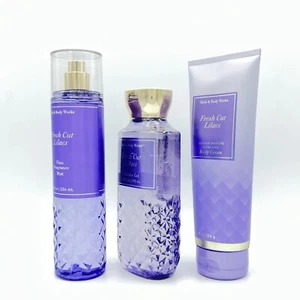 Bath and Body Works FRESH CUT LILACS Body Cream Fragrance Mist Shower Gel x 3 - Picture 1 of 1