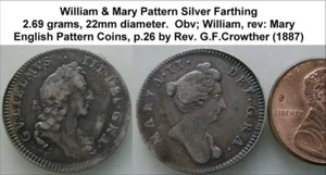 William & Mary Pattern Farthing - Silver (WCA-5238) - Picture 1 of 1