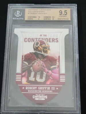 2012 PANINI CONTENDERS ROOKIE OF THE YEAR ROBERT GRIFFIN III Beckett Gem Mt 9.5 - Image 1 of 2