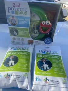 New 2 In 1 Potette Plus Portable Potty With Disposable Liners(30ct Each) - Picture 1 of 3