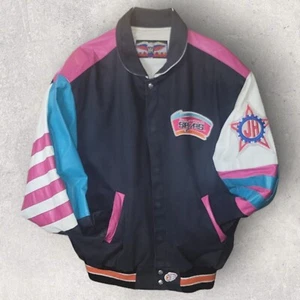 Vintage Rare Spurs Jeff Hamilton leather/canvas bomber jacket NBA - Picture 1 of 9