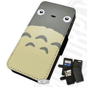 Printed Faux Leather Flip Phone Case For Huawei - Totoro-Face