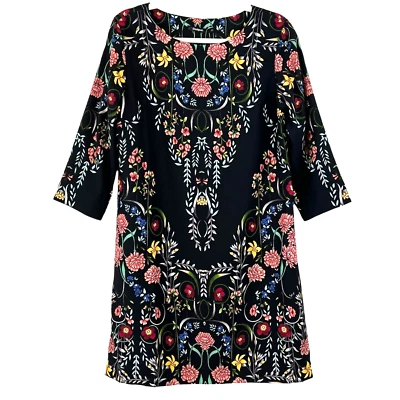 NUEVO DESIGUAL Talla 6 Clementine Folk Floral Cambio Mini Vestido Boho Festival Foto 1 de 4