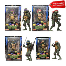 NECA TMNT Teenage Mutant Ninja Turtles 1990 Years Movie 7" Action Figure Toy