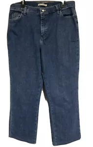 Lee Womens Size 16 Medium Straight Leg Blue Jeans 5 Pocket - Picture 1 of 7