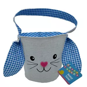 Easter Basket Bunny Blue Kids Toddler Boys Girls Easter Gift Egg Hunt - Picture 1 of 8