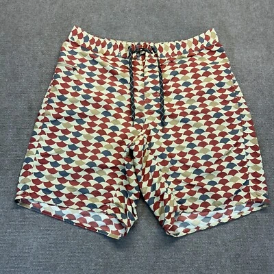 Patagonia Wavefarer Boardshort Mens 34 Swim Trunks Surf Beach Geometric Print 9" - Image 1 of 4