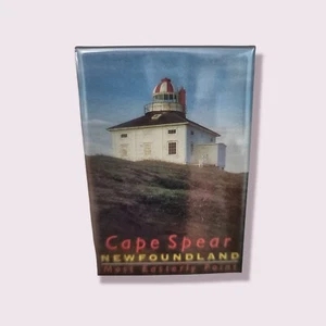 Cape Spear Newfoundland Hard Magnet - Fridge White Lighthouse Novelty Souvenir  - Picture 1 of 2