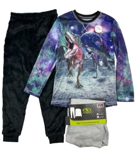 3 Pack Kid Boy's Winter Apparel Cozy Outfit 2 Piece Set 18" Inseam Size S 6-7 - Picture 1 of 2