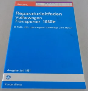 Manual de Taller VW Transporter/Bus T3 Carburador + Sistema Encendido para 1,9L - Imagen 1 de 2