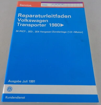 Manual de Taller VW Transporter/Bus T3 Carburador + Sistema Encendido para 1,9L - Imagen 1 de 2