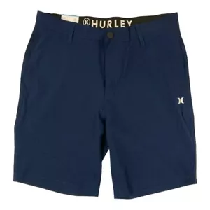 New Men's 38 Hurley Navy Blue Hybrid Walk Shorts 9.5 Inseam - Picture 1 of 4